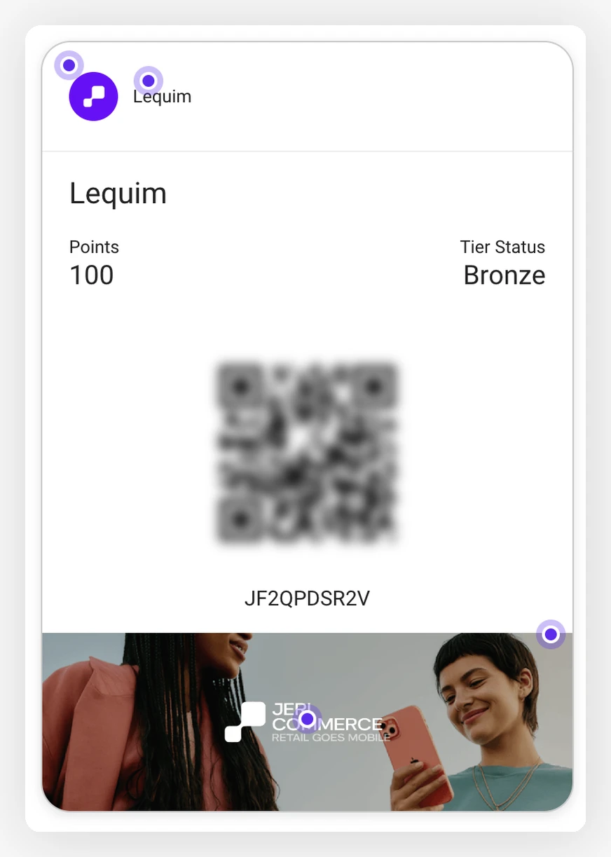 Complete Google Wallet loyalty pass editor preview